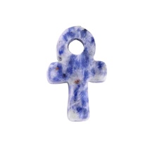 Sodalite Ankh Pendant (20x30mm) Handmade Craved for DIY Making Jewelry