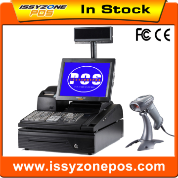 IPOS07 Supermarket Pos System ALL in one With Cash Drawer Pos keyboard