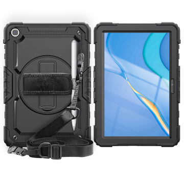 360 Rotate Kickstand Screen Protector, Strap, and Cover Case for Huawei MatePad T10S/T10 9.7 2020