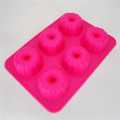 Silicone Bakeware - 6 pc Mini Bundt Pan