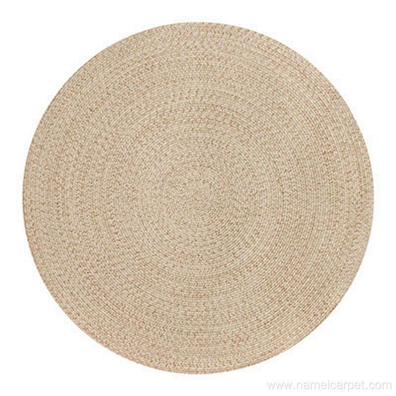 light brown PP braided Round indoor outdoor rugs