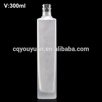 Frosted Hot Quality Rectangular 300ml Olive Oil Bottle Glass