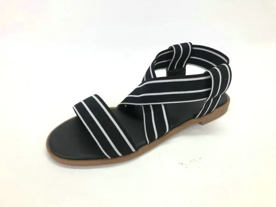 Ladies Sandal With Elastic Upper