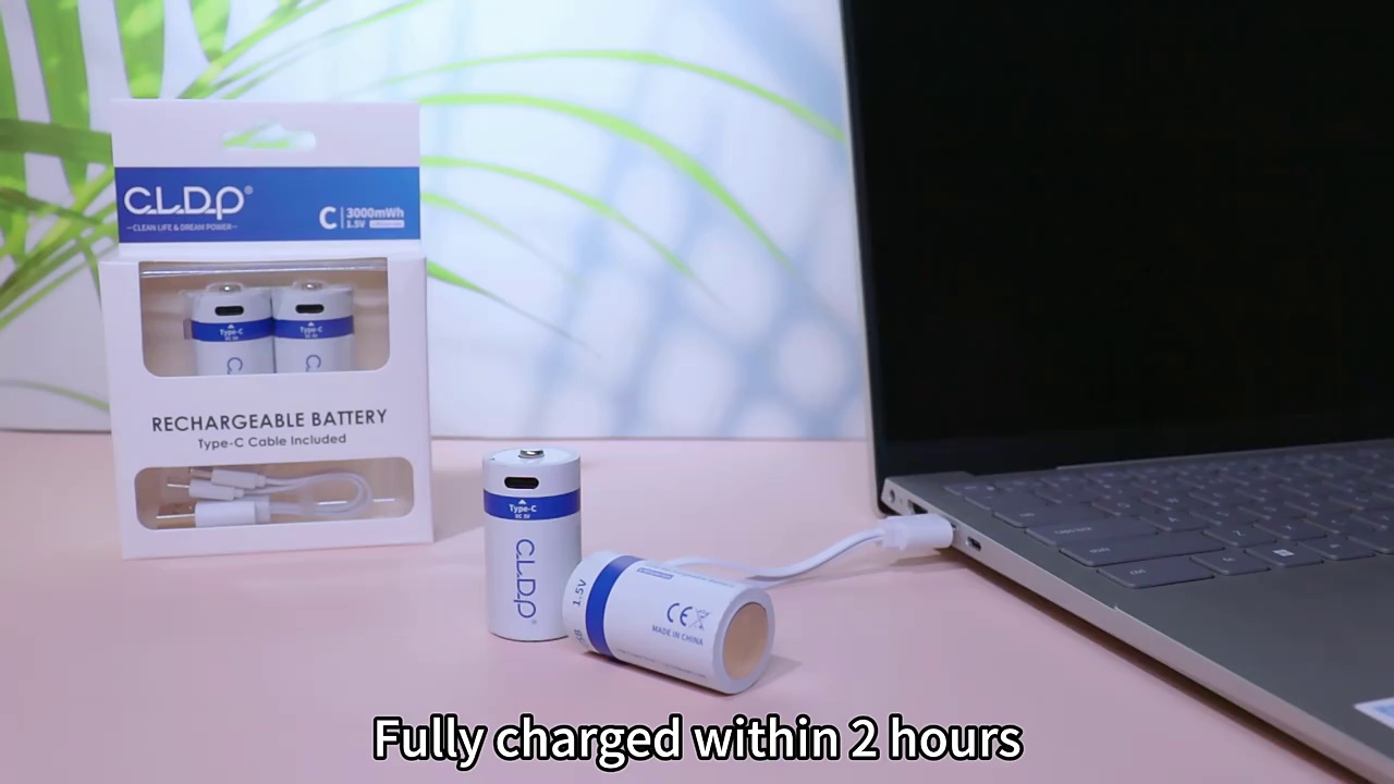 1.5V Lithium USB rechargeable C battery