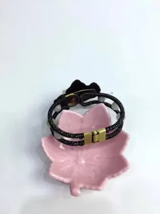 Hand Embroidered Bracelet Lotus