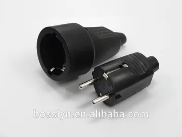 Plastic 2pin Schuko European Rewireable Plug