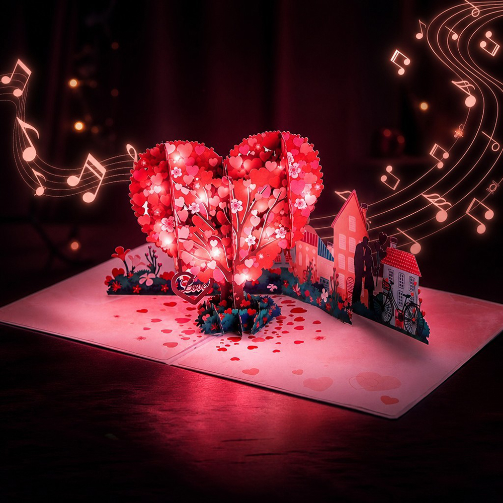 music and light love card