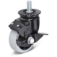 Heavy Duty Caster Wheels Blue with Side Brake