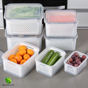 Sealed drained double-layer crisper box