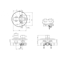 Mélangeur thermostatique dissimulé avec contrôle de volume ○