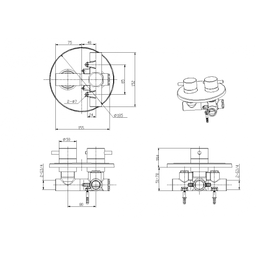 Goldiden Concealed Thermostatic Mixer Concealed Thermostatic Mixer with Volume Control ○ Manufactory