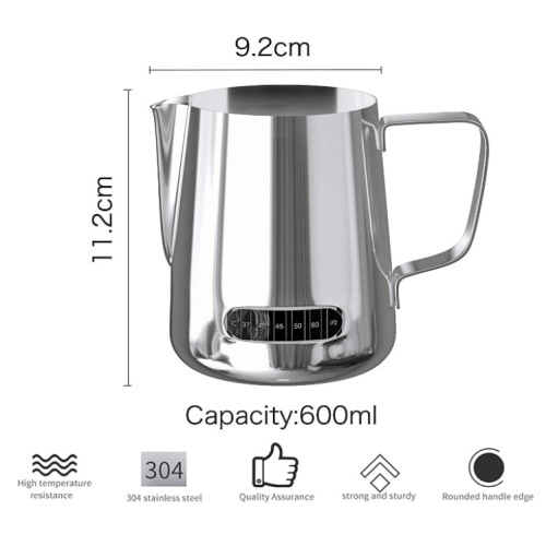 Milk Frothing Pitcher With Temperature