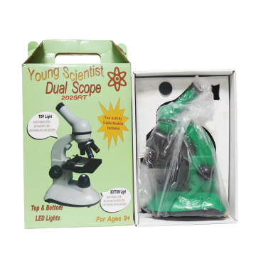 64X-2400X LED Monocular Optical Microscope for Elementary School Science and Biology Experiments