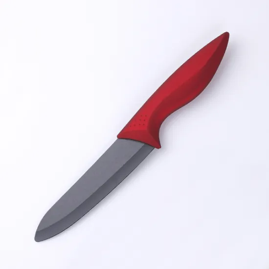 6 Inches ABS+TPR Handle Black Ceramic Knife