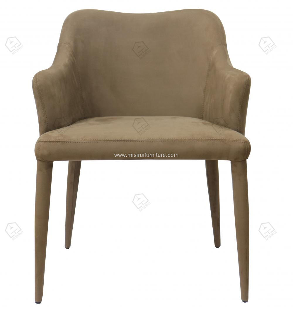 Khaki imported microfiber leather dining chairs