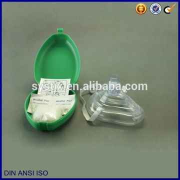 Chinese goods good quality gree color plastic shell first aid CPR mask