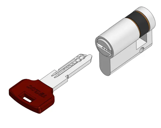 Single side pc key lock cylinder