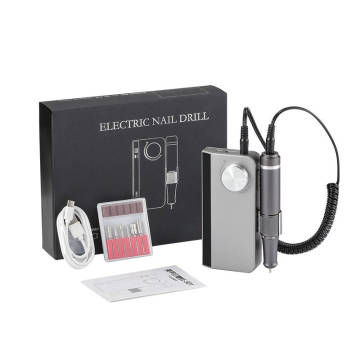Cordless Electric Nail File Drill Kit with 35000rpm Built-in Battery and Drill Bits