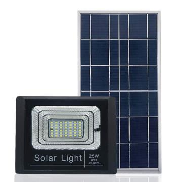 25W Solar Flood Light with Remote Control: Waterproof, LED, and Battery Integrated for Outdoor Spotlight