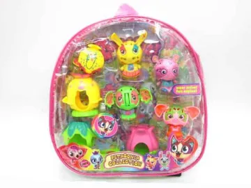 5PCS 3.8CM ZOOBLES+DOUBLE HOUSE+SINGLE HOUSE+3PCS CARDS