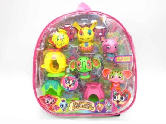 5PCS 3.8CM ZOOBLES+DOUBLE HOUSE+SINGLE HOUSE+3PCS CARDS