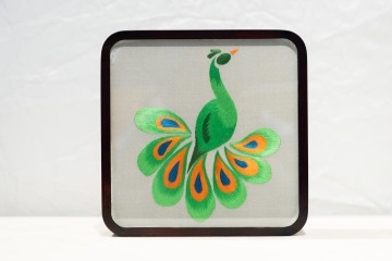 Yi Embroidered Peacock Candy Box