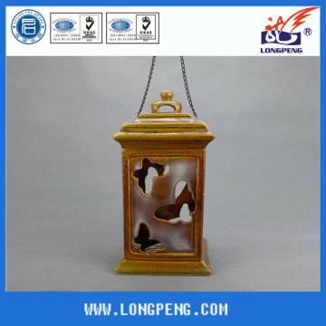 Ceramic Candle Lantern with Led Light