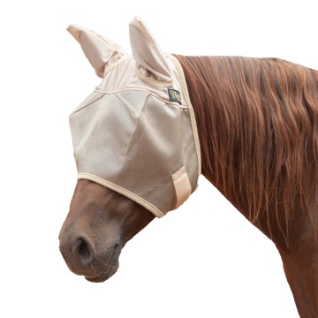 Breathable Mesh Horse Face Cover with Eye Protection and Bandage
