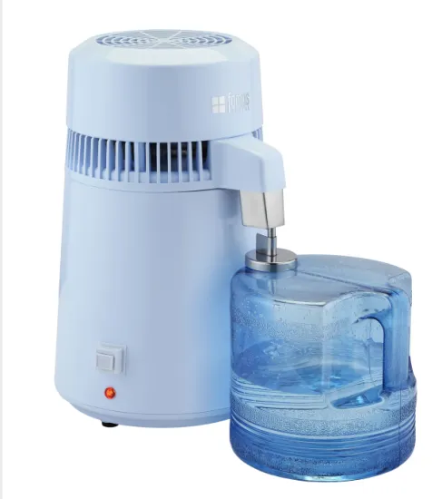 Household water distiller with plastic jug