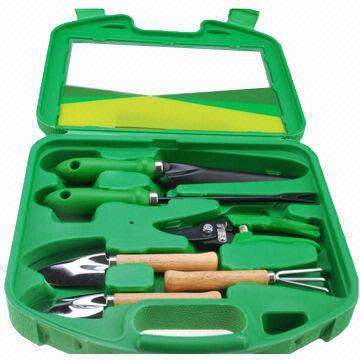 Garden Tool Set with 6-piece, Made of Steel and Wood Materials
