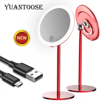 Mini Detachable Magnet LED Vanity Mirror for Desktop