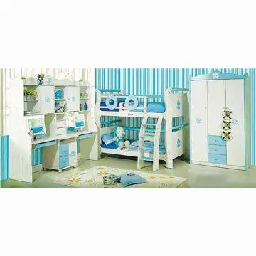 Youth Furniture, Composed of Book Shelves, Nightstand, Computer Table and Chair
