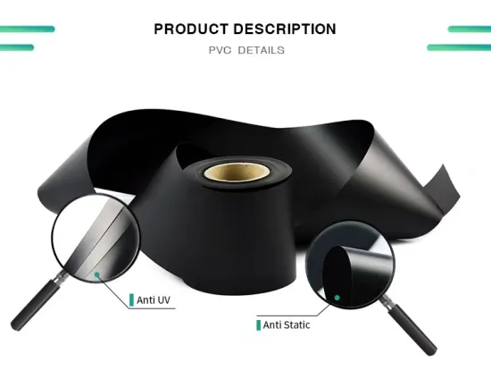 Customized Printable PVC Plastic Film Roll Black