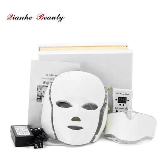 2019 professional skin care 7 color led light therapy mask microcurrent led mask