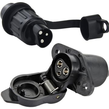 Europese 3-pins 12V Truck/Trailer Socket Harness Connector