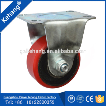 light duty fixed pu cover caster wheel,4" pu swivel caster wheels 100mm