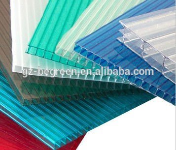 blue,colored, Roof Panel,Clear Plastic Honeycomb Sheet,Transparent Polycarbonate Multi-wall Sheet,Hollow Sheet,
