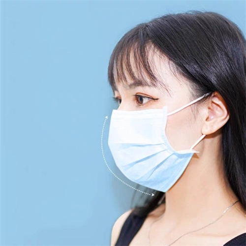 Máscara protetora descartável de papel de filtro de ar de 3 camadas
