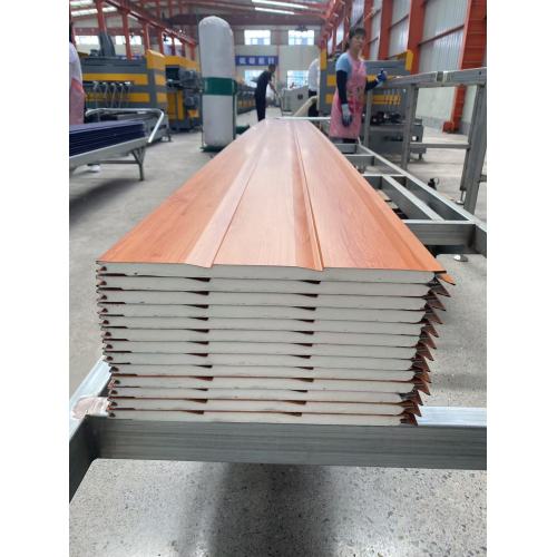 Orange Color Bark Pattern Metal Carved Board Exterior Wall Insulation Decorative Board