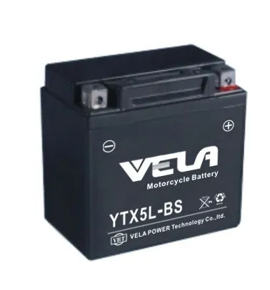 VELA 12V 5AH Motocycle battery YTX5L-BS