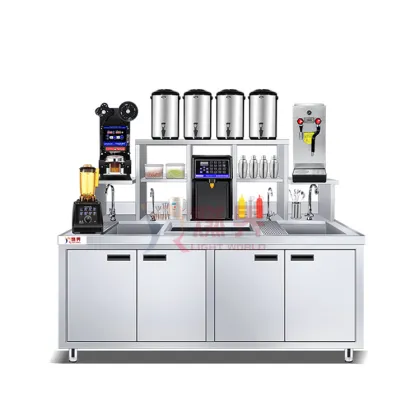Latest Boba Tea Equipment Working Table and Bubble Milk Tea Counter