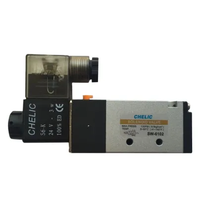 CHELIC Brand 4V210-08 DC 24V 12V 5-Way 2-Position Pneumatic Air Control Solenoid Valve