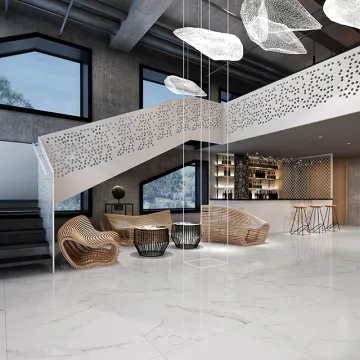 Cararra White Marble Tile 60x60cm Floor and Wall