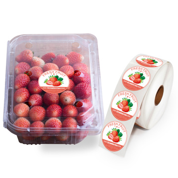 Waterproof Fruit Food Packing Decorative Sticker Labels Roll