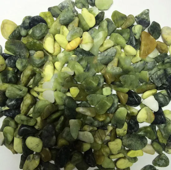 Free sample wholesale price dark green pebble stone