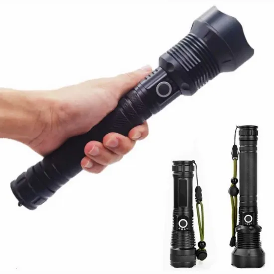 Ultra High Brightness Rechargeable Waterproof Tactical Flashlight with Zoomable XHP70/50
