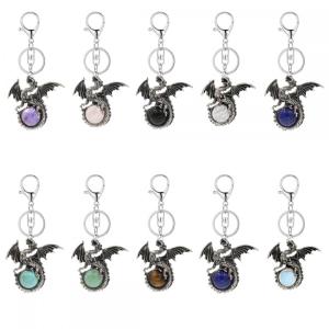 Pterosaur Gem Crystal Pendant Keyring