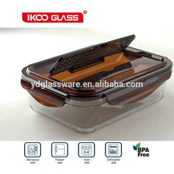 Borosilicate airtight glass food containers with lid