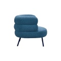 Blue Sherpa Faux Sheepell Accent Sessel Lamm Wolle gelegentlich Lounge Stuhl Teddy Stoff modern