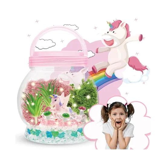 DIY Light-Up Terrarium Craft Kit for Kids: Create Your Own Mini Garden Night Light